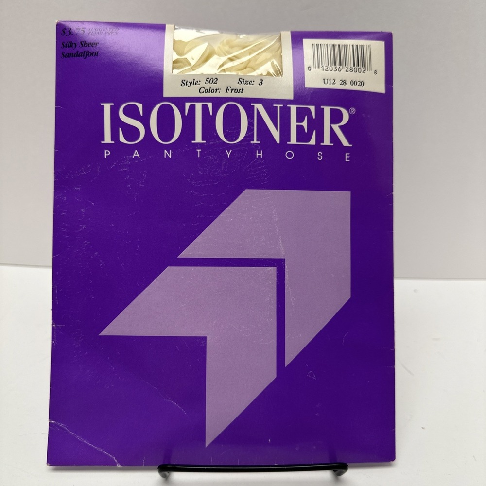 Isotoner Pantyhose Silky Sheer Sandalfoot Frost Size 3 Style 502 Made In USA